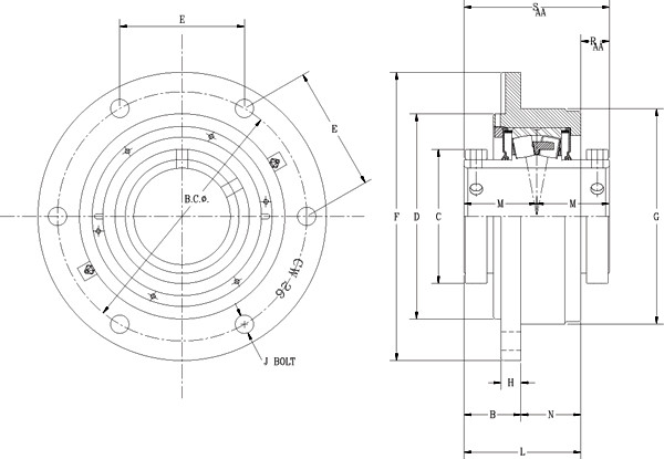 Timken QAACW26A415ST Piloted Flange-Mount Roller Bearing 4-15/16 *NEW*