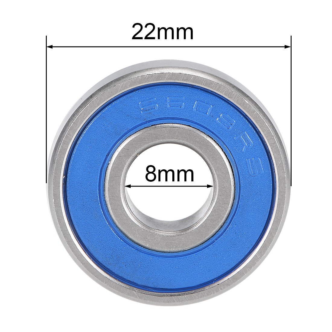 10 PCS S608-2RS Deep Groove Ball Bearings 8x22x7mm Double Sealed