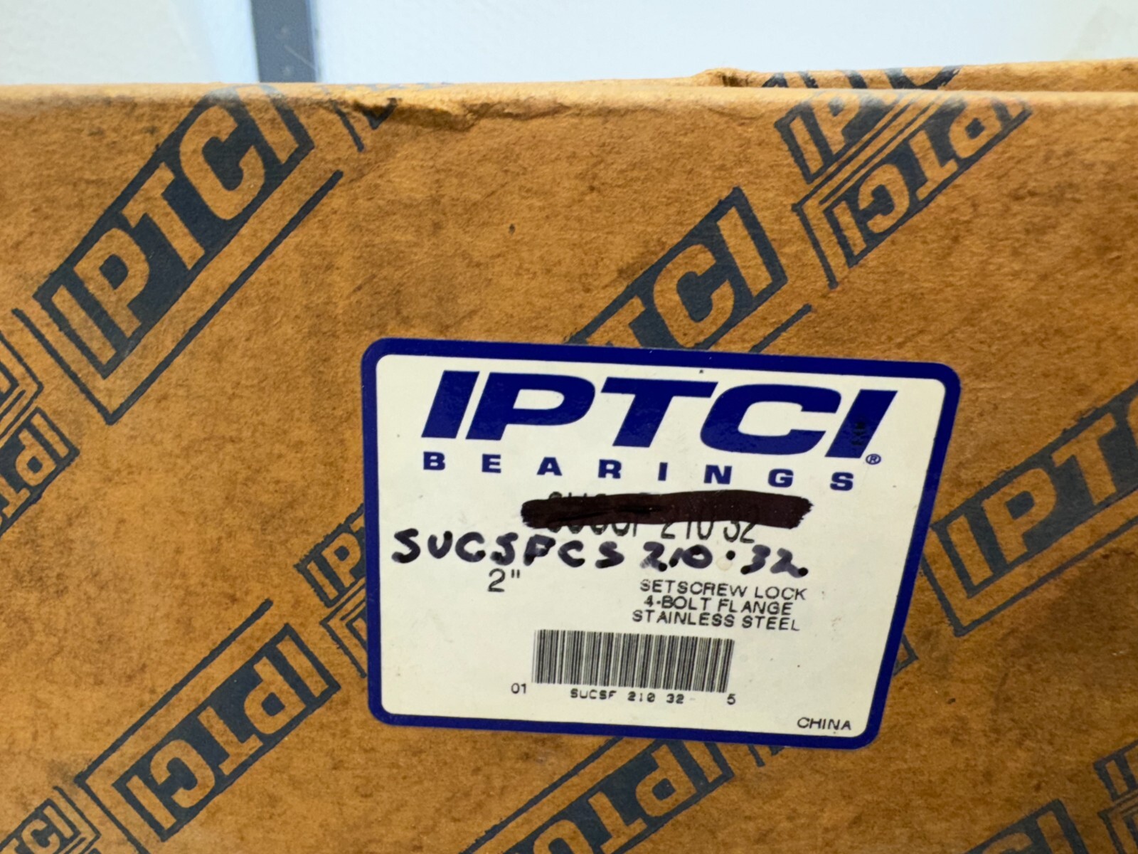 NEW IPTCI 4-BOLT PILOTED FLANGE BEARING 2″ BORE SUCSFCS-210-32