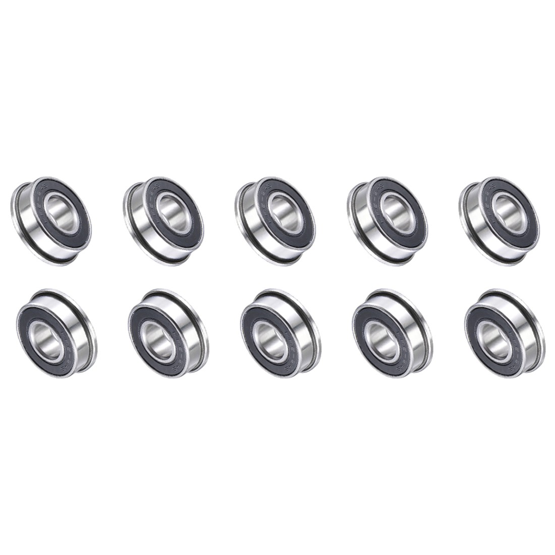 FR6-2RS Flange Bearing 3/8×7/8×9/32″ for Equipment Sealed Chrome Bearings 10Pcs