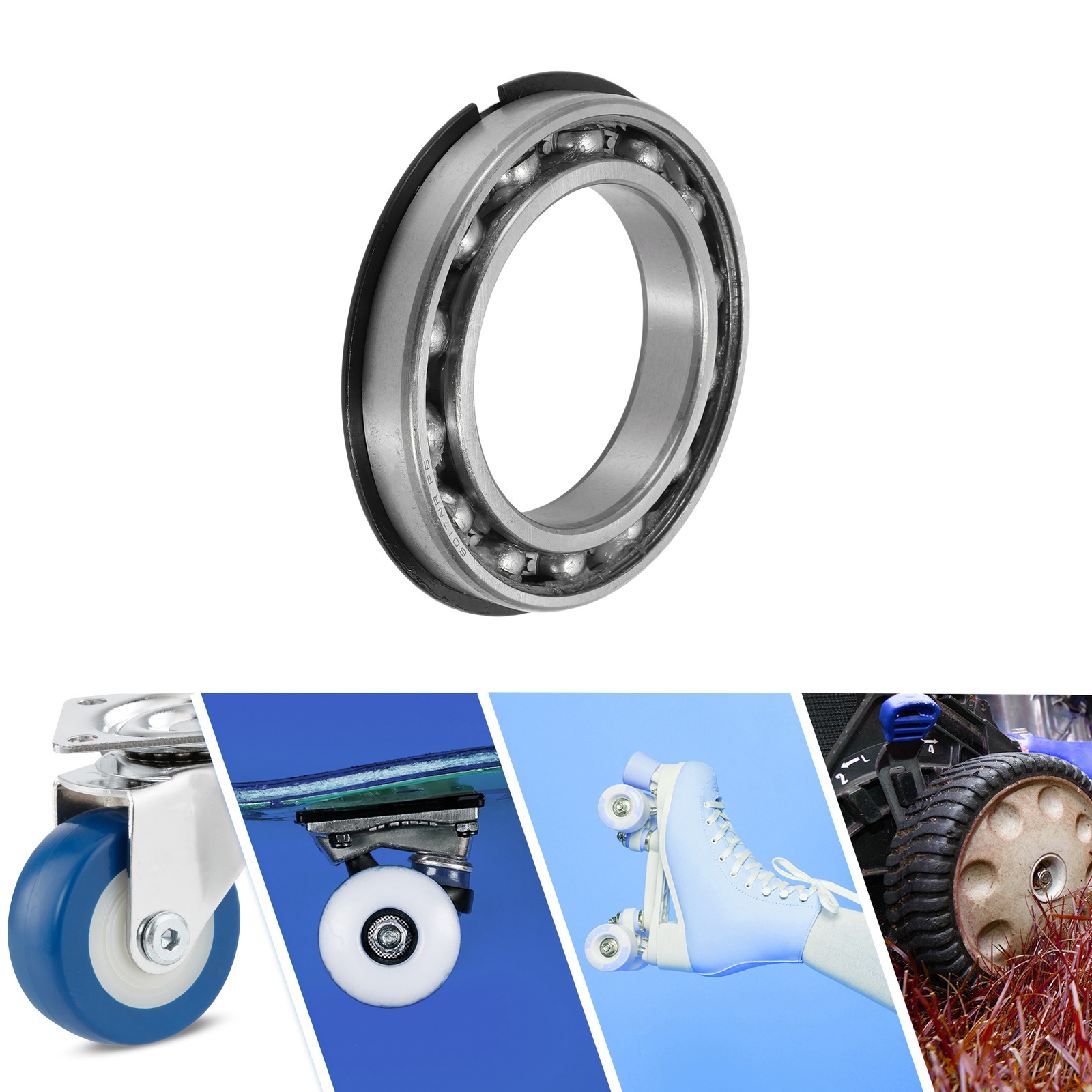 6017NR Deep Groove Ball Bearings 85x130x22mm 1 Pc Silver Tone