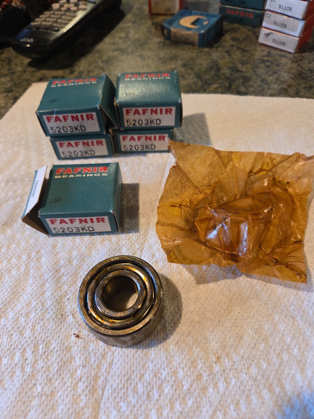 Lot Of 5 FAFNIR Bearing 5203KD In Boxes