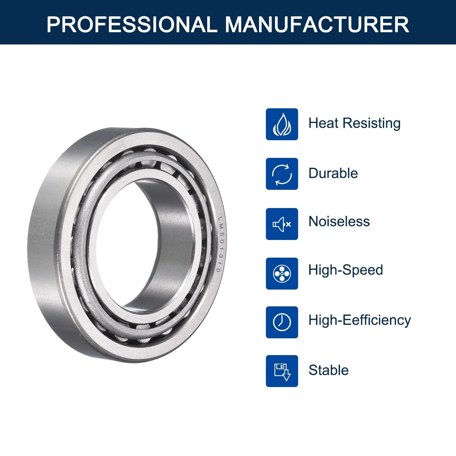 LM501349/10 Tapered Roller Bearing Cone and Cup Set, 1.625″ Bore 2.875″ OD 0….