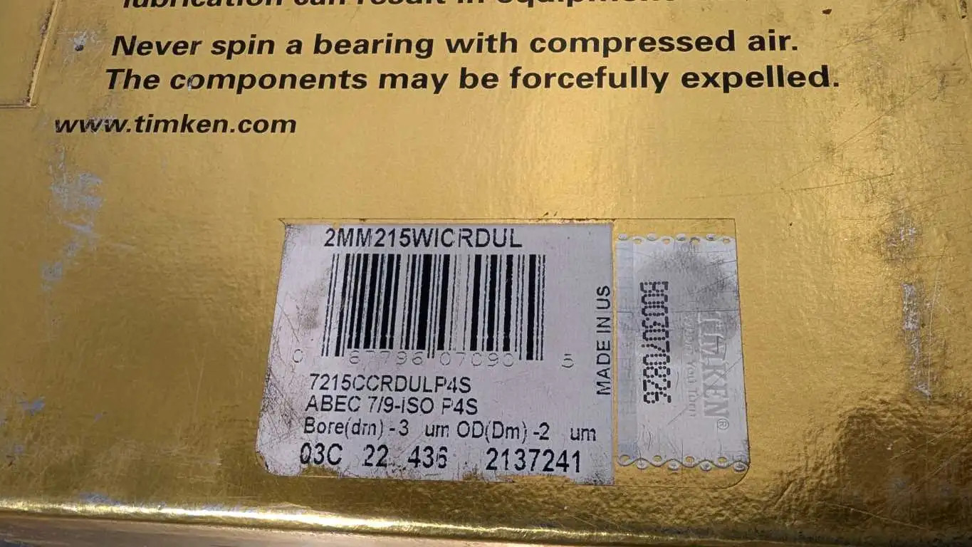Timken 2MM215WI DUL Super Precision Bearing Set Fafnir 75mm 130mm 25mm 15