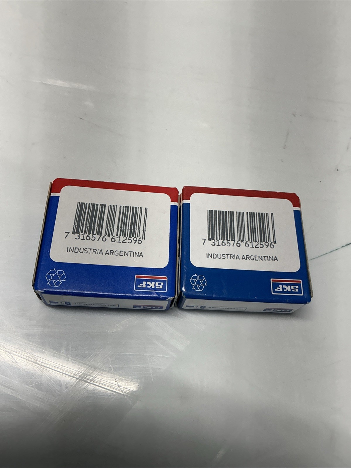 Lot Of 2 SKF 6201 2RSJEM Radial Deep Groove Ball Bearings. X-075