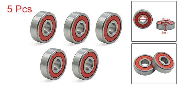 5pcs 6200RS Double Sealed Deep Groove Ball Bearing 10mm x 30mm x 9mm