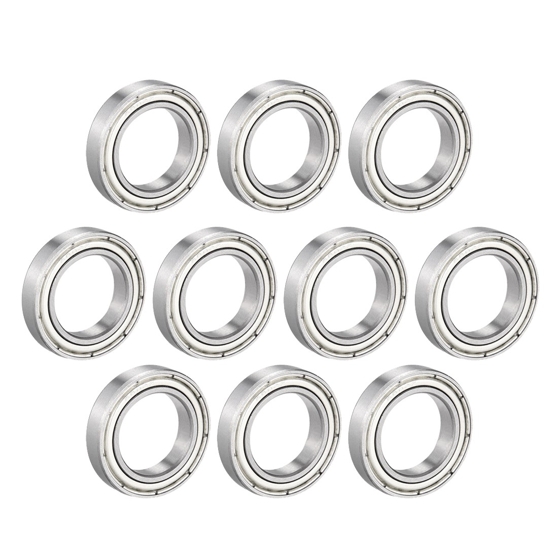 10pcs Deep Groove Ball Bearing 6802ZZ Double Shield 15mmx24mmx5mm Chrome Steel