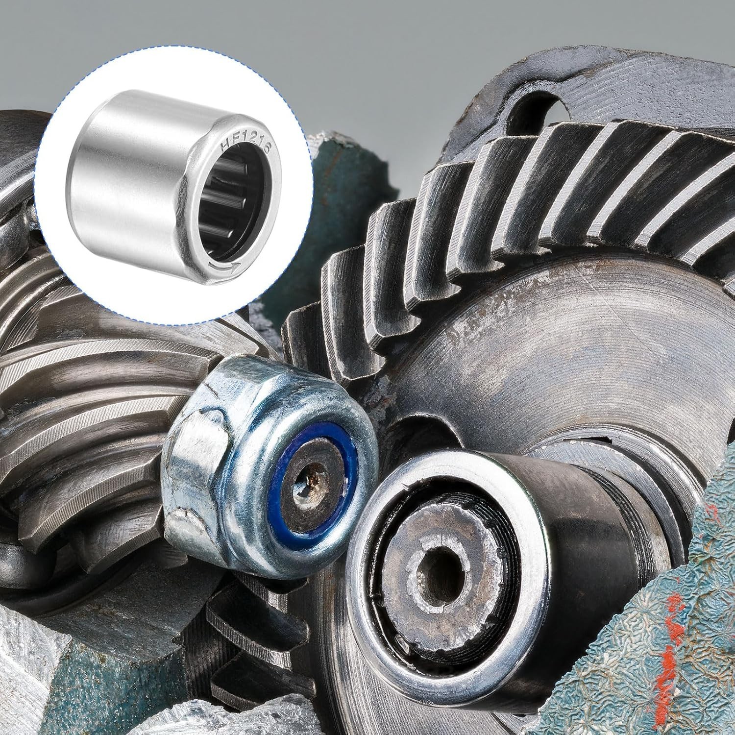 5 Packs HF1216 Needle Roller Bearings 12x18x16mm, Chromium Steel Open End