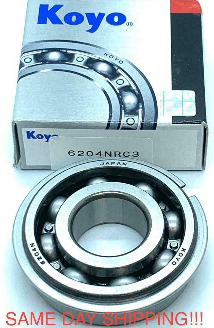 6204 NR KOYO JAPAN Open C3 Snap Ring 20x47x14 mm Japan Ball Bearing KOYO