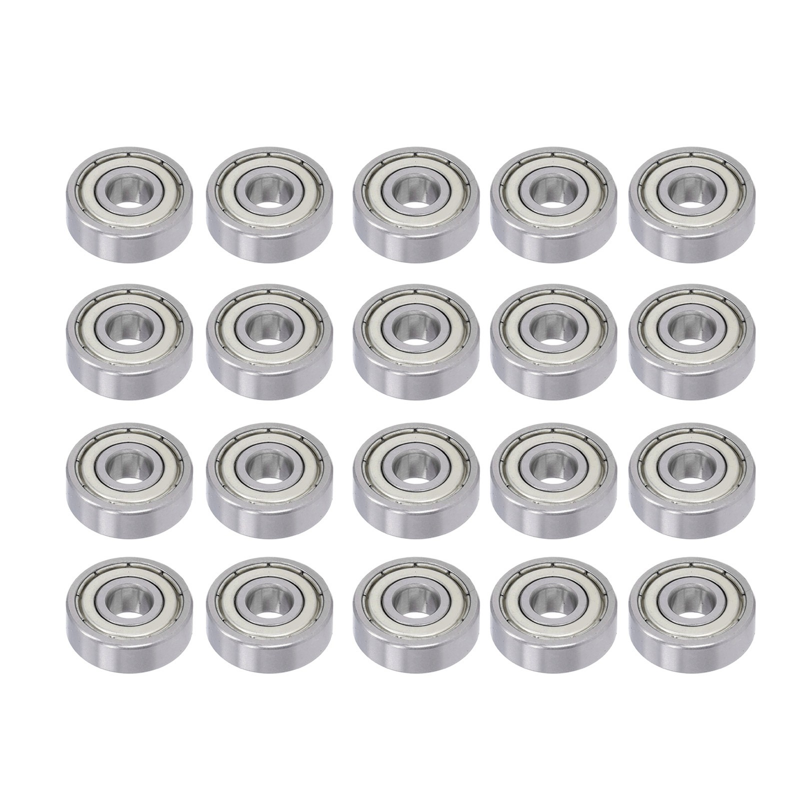 20PCS Miniature Ball Bearings Lightweight Iron Sealed Deep Groove Bearing Radial