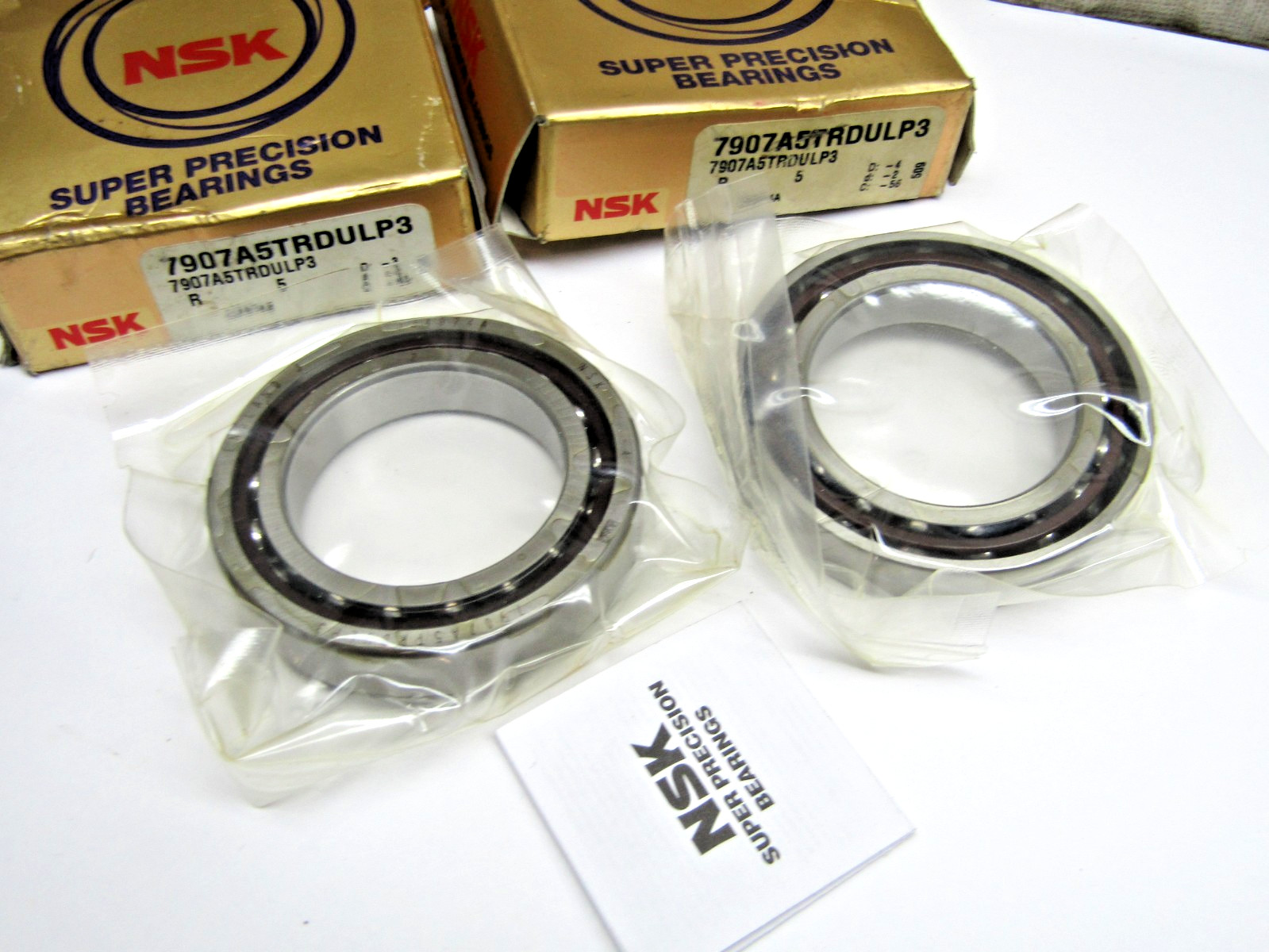 NSK 7907A5TRDUL P3 35mm X 55mm X 10mm Super Precision 2 Bearing Set