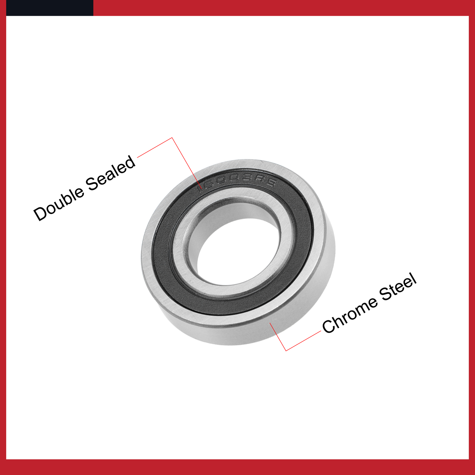 Universal 16003-2RS Ball Bearings 17x35x8mm Double Sealed Chrome Steel Pack of 5