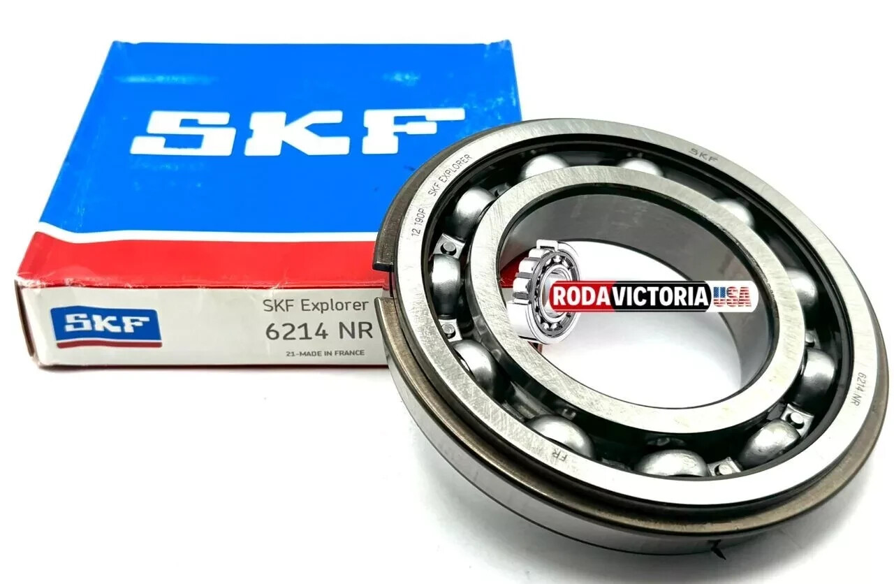 SKF 6214 NR DEEP GROOVE BALL BEARING, OPEN TYPE + SNAP RING 70x125x24 mm