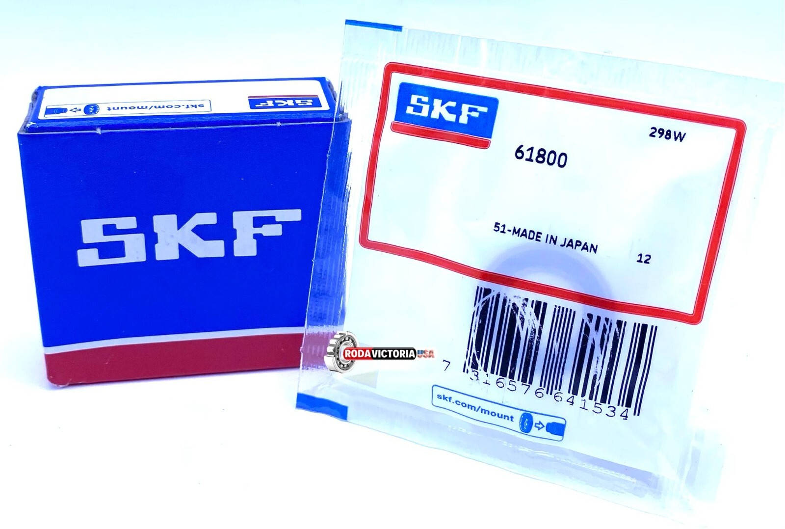 SKF Japan 61800 Deep Groove Ball Bearing, Open Type, No Seals 10x19x5 mm