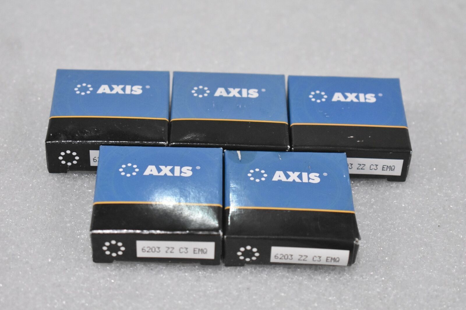 AXIS 6203-ZZ-C3-EMQ DEEP GROOVE BALL BEARINGS QUALITY ELECTRIC MOTOR (LOT OF 5)