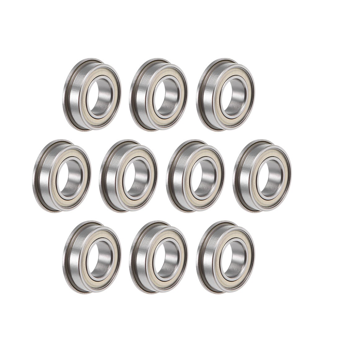 F689ZZ Flanged Ball Bearing 9x17x5mm Shielded Chrome Steel 10pcs