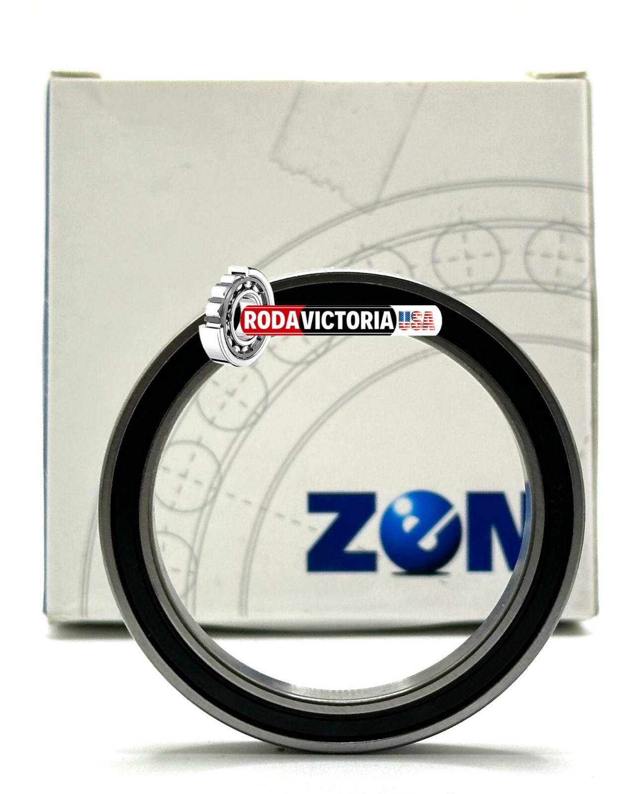 ZEN 61809 2RS DEEP GROOVE BALL BEARING, RUBBER SEALED 45x58x7mm 6809-2RS