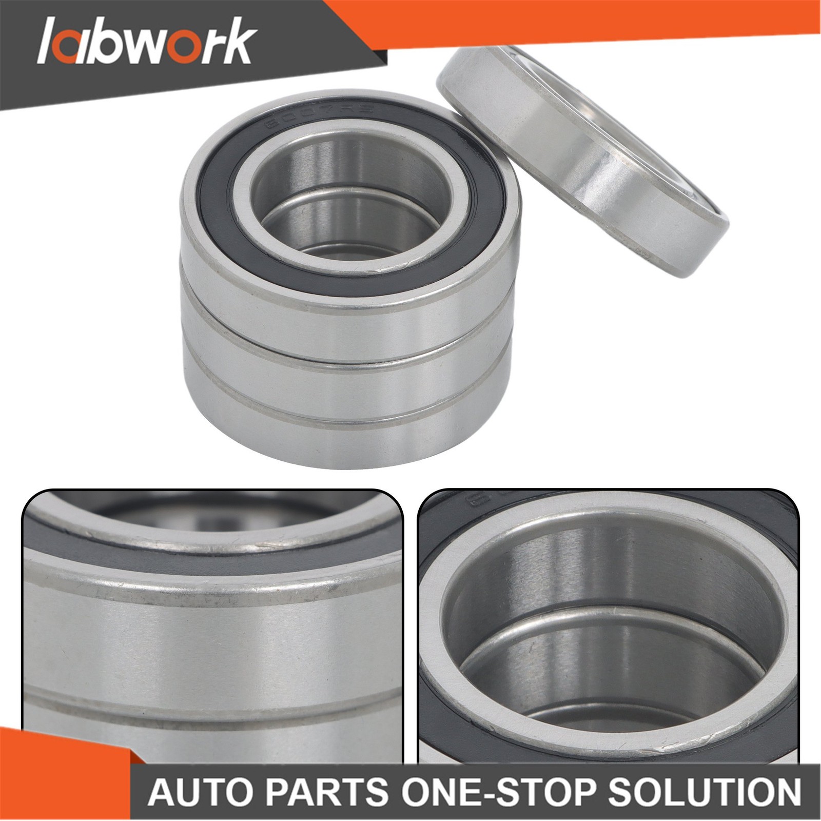Labwork 6007-2RS Deep Groove Bearings 10pcs 35x62x14mm Rubber Sealed Set