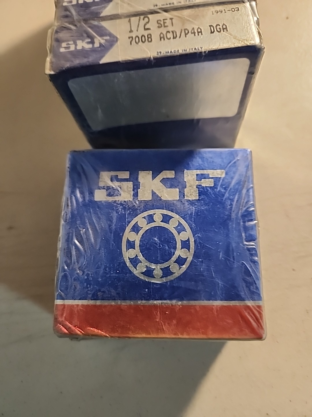 Two (2) SKF 7008 ACD/P4 ADGA Angular Contact Bearings 40 MM Bore Set 2 183 NEW