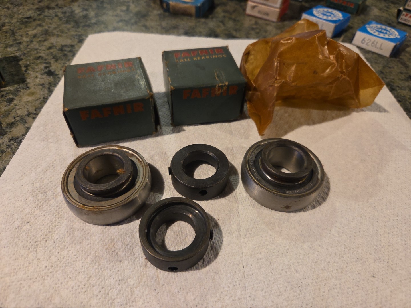 Two Fafnir RA014NPPB Ball Bearing 7/8″ Inner Diameter New Old Stock