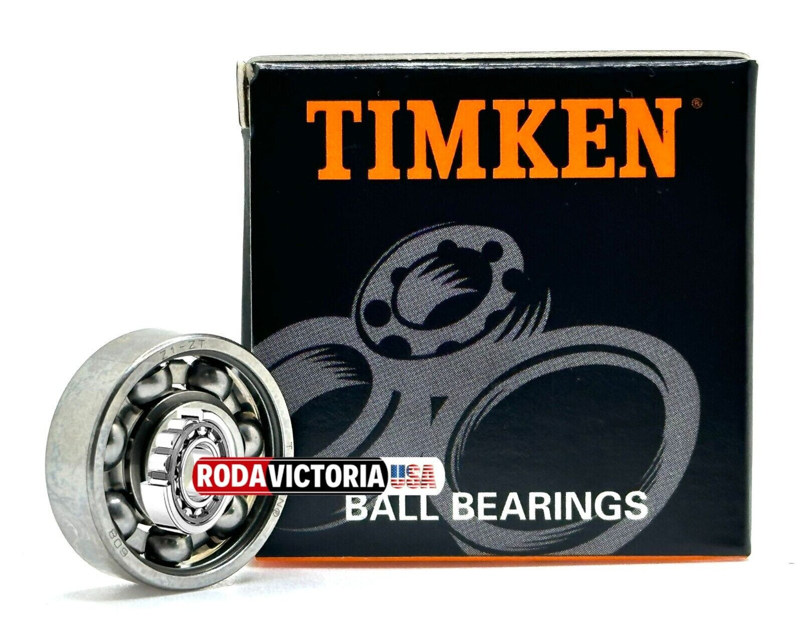 TIMKEN 608 DEEP GROOVE BALL BEARING, OPEN TYPE, NO SEALS 8x22x7mm