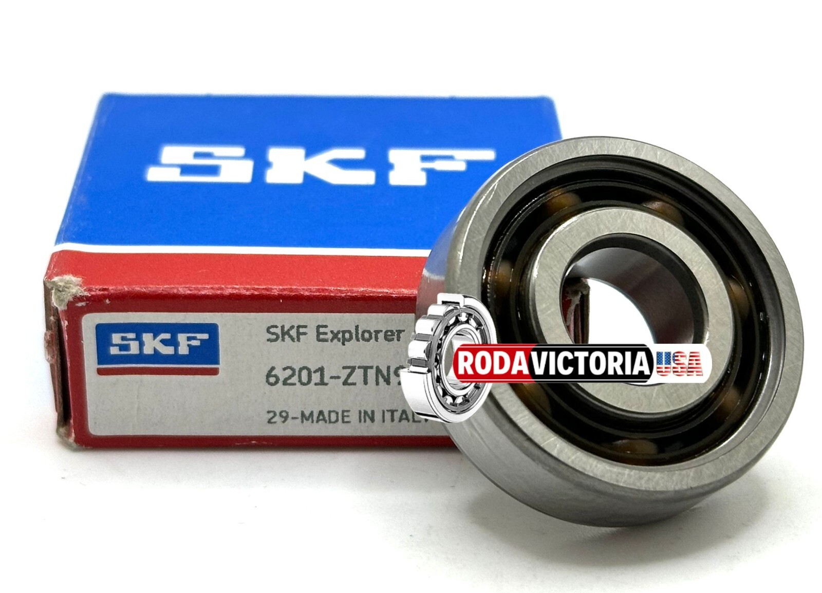SKF 6201 Z TN9/LT BALL BEARING, METAL SHIELDED ONE SIDE+25 to +110 °C 12x32x10mm