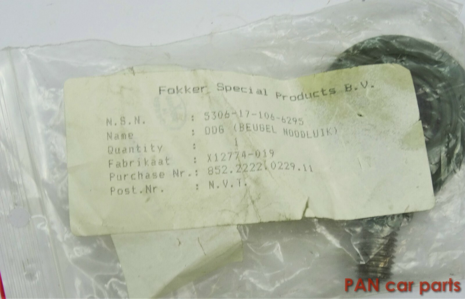SKF spherical plain bearing, rod end SA20ES, M12x1.75, NSN 5306-17-106-6295 FOKKER spec
