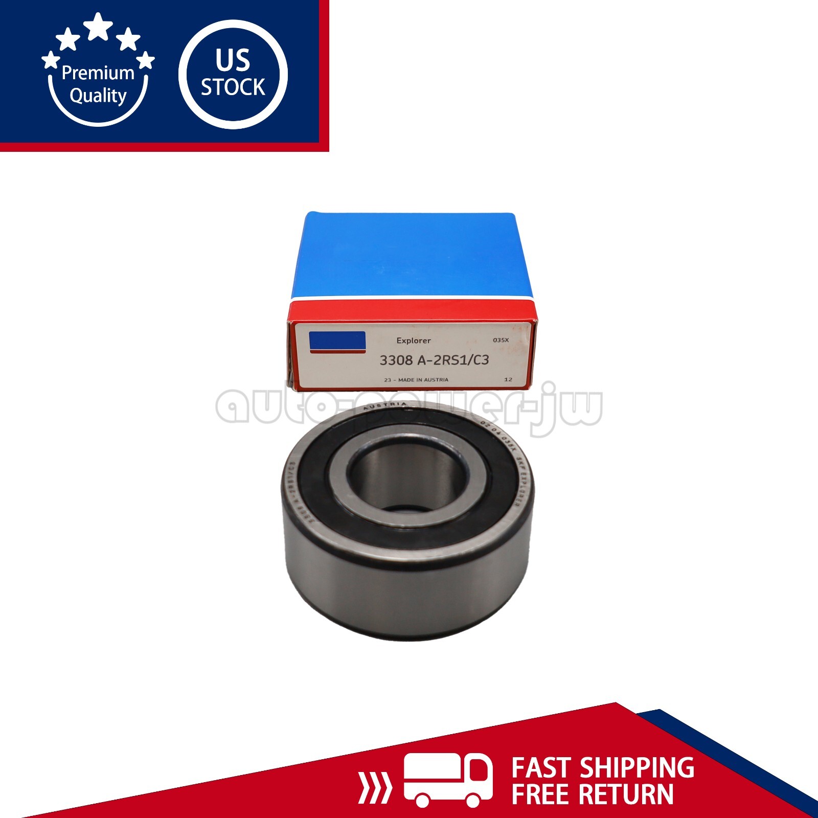 NEW Double Row Angular Contact Ball Bearing 40x90x36.5mm For SKF 3308 A 2RS1/C3