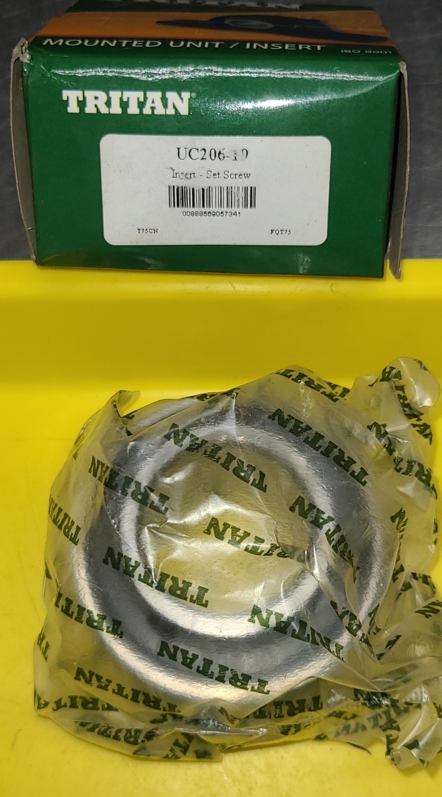 Tritan UC206-19 Ball Insert Bearing, 1-3/16″ Bore Diam., 2.4409″ OD