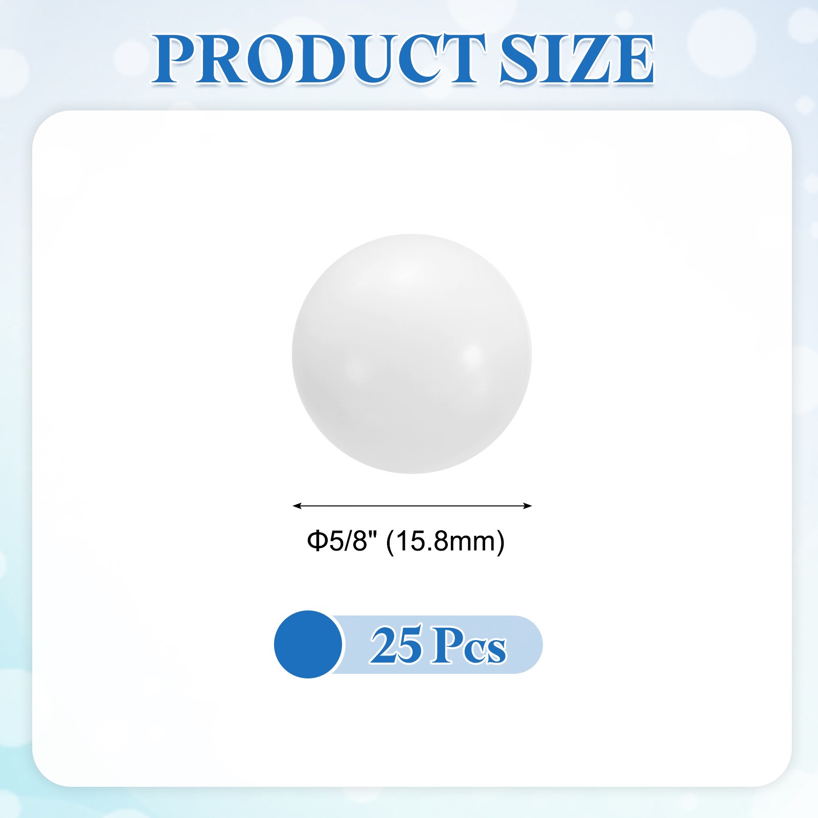 25 Pcs 5/8″ 15.8mm POM Bearing Balls INDUSTRIAL Solid Plastic Bearing Ball
