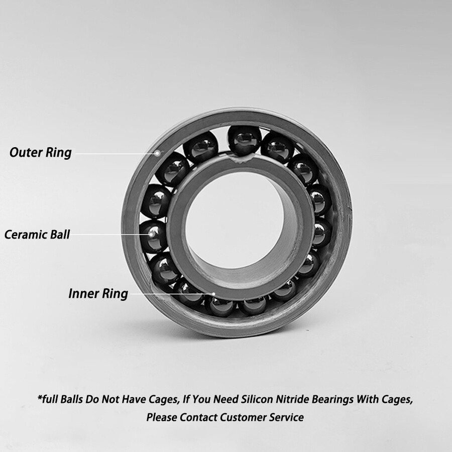 ID 5mm – 50mm Si3N4 Ceramic Bearing High Temperature Resistance 1200℃ Insulation