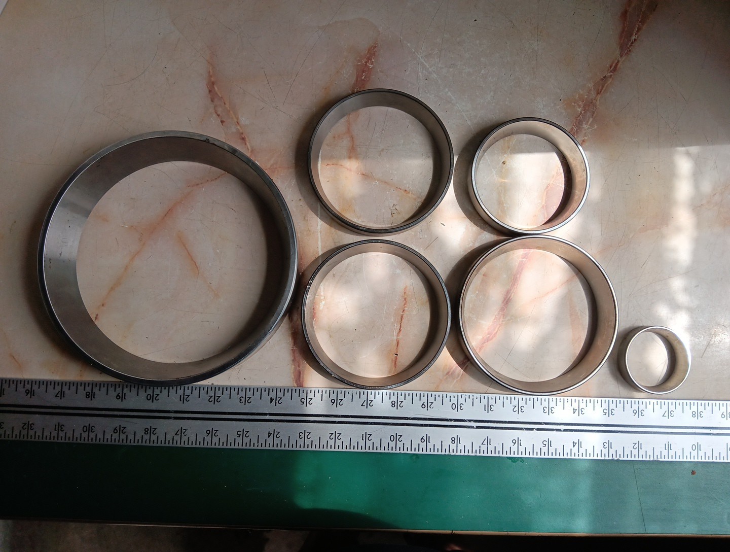 TIMKEN ASSORTED ROLLER BEARING CUPS – 27620 792A 28920 792 1922 – LOT OF 6 Races
