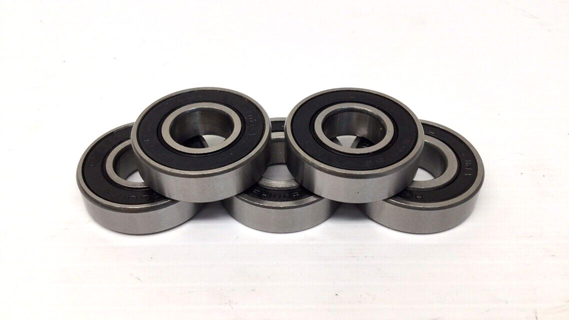 Peer 6001RS Ball Bearing Double Shield 12mm ID 28mm OD 8mm Width (Pack Of 5)