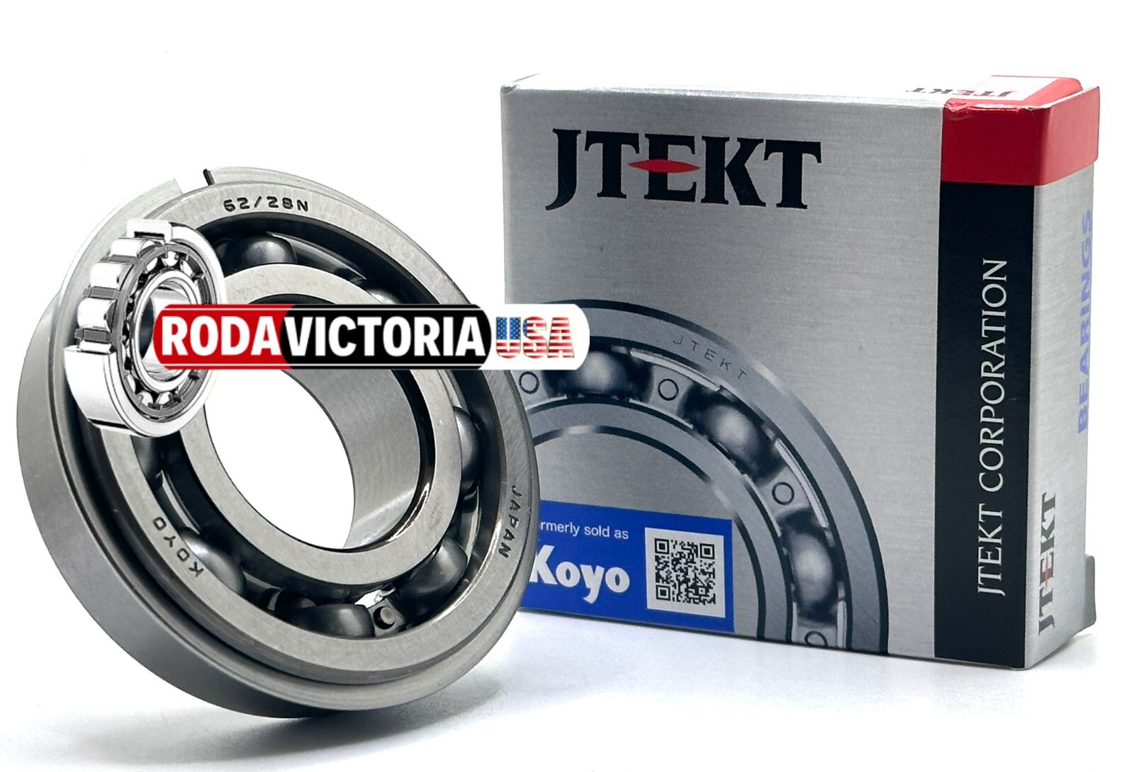 KOYO JAPAN 62/28 NR C3 BALL BEARING, OPEN TYPE, NO SEALS+SNAP RING 28x58x16 mm