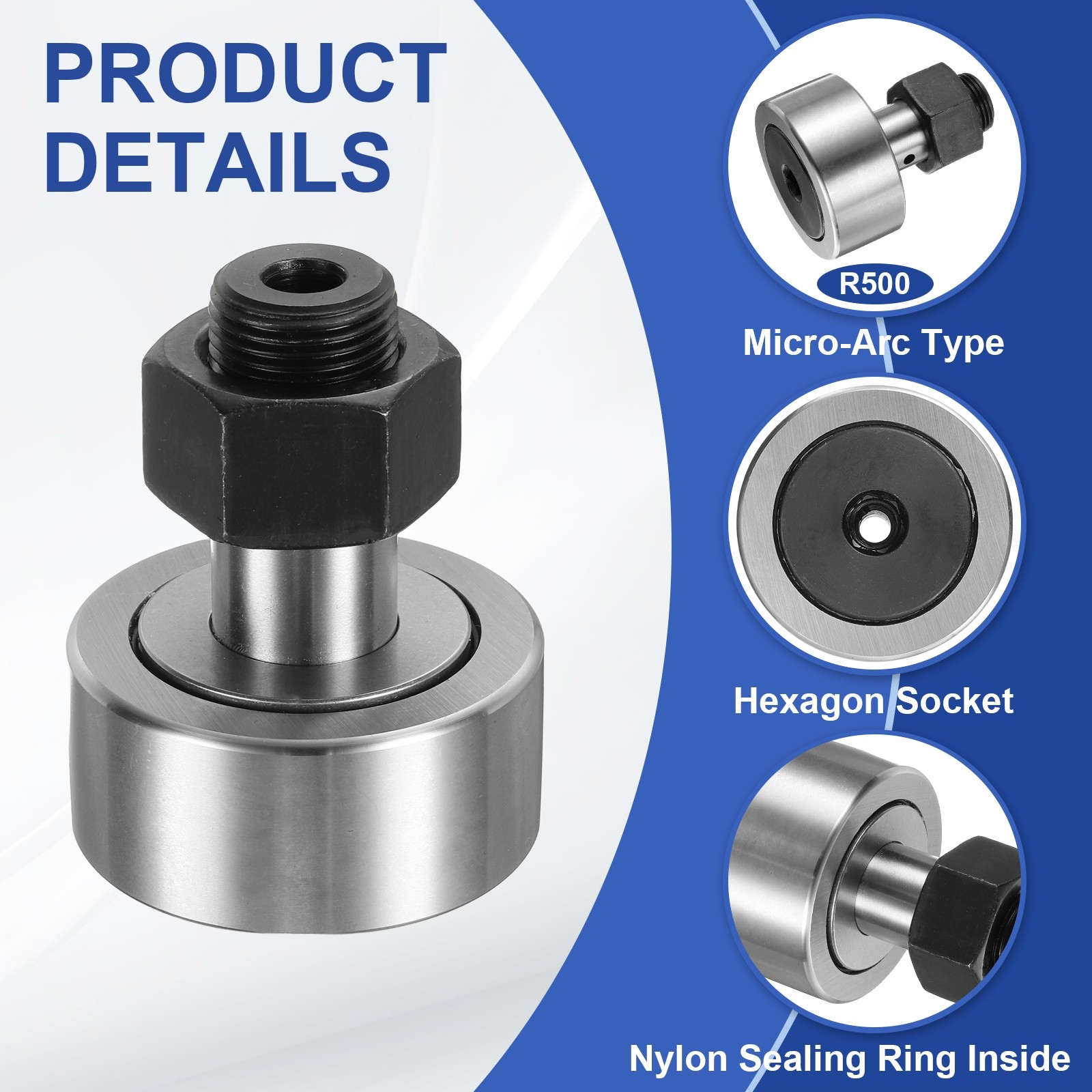 CF20/KRV52 PPA M20 Stud Needle Roller Stud Track Bearing (Hexagon Socket)