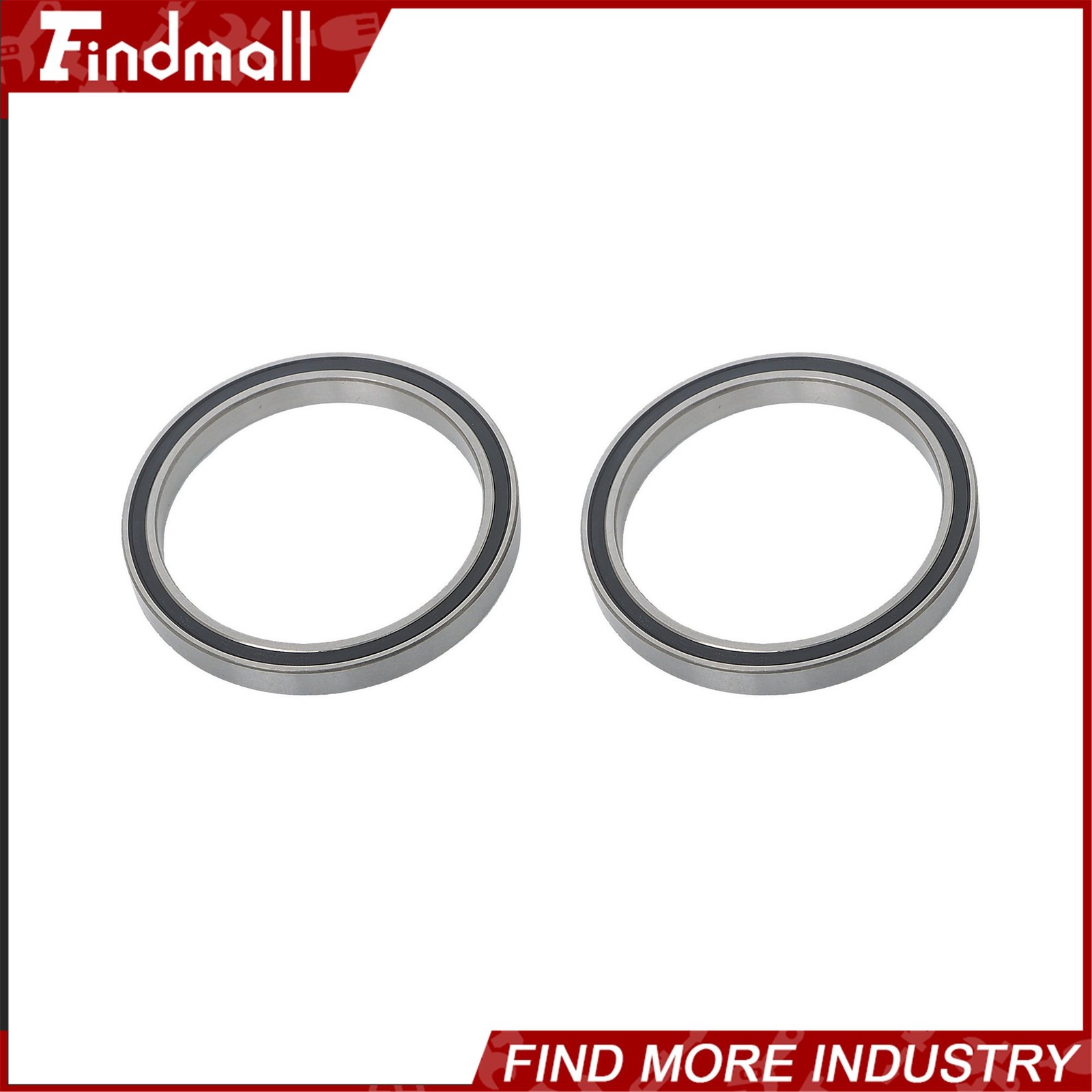 Findmall 6709-2RS Deep Groove Bearings 10pcs 45x55x6mm Rubber Sealed Pre-Lubed