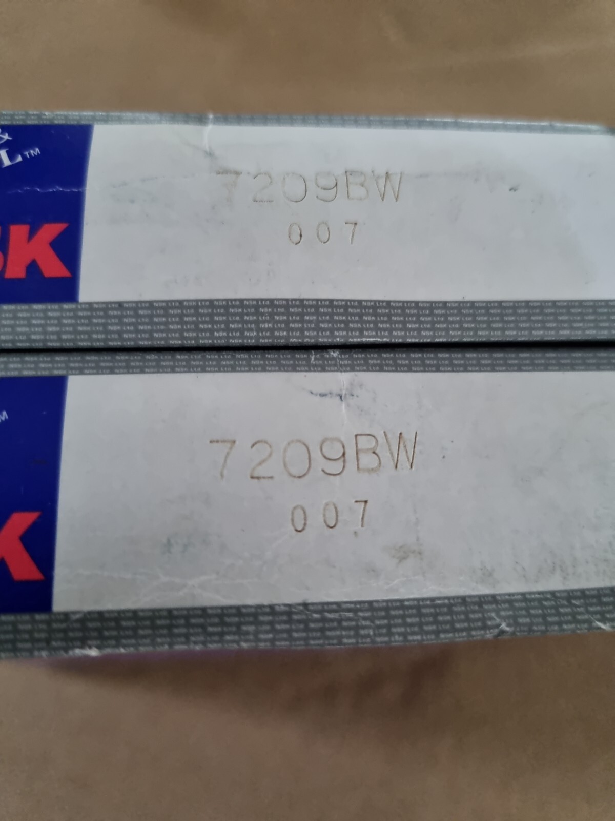 NSK JAPAN 7209BW ANGULAR CONTACT BEARING 7210 BW 7209B 45x95x19 mm NSK JAPAN new