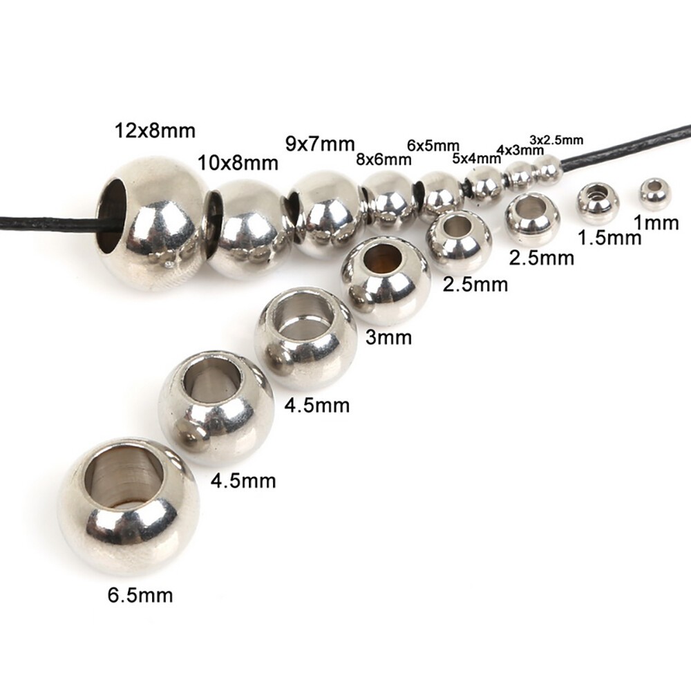Stainless Steel Balls w Hole Ø 3mm- 60mm Bearing Smooth Through Hole Steel Ball