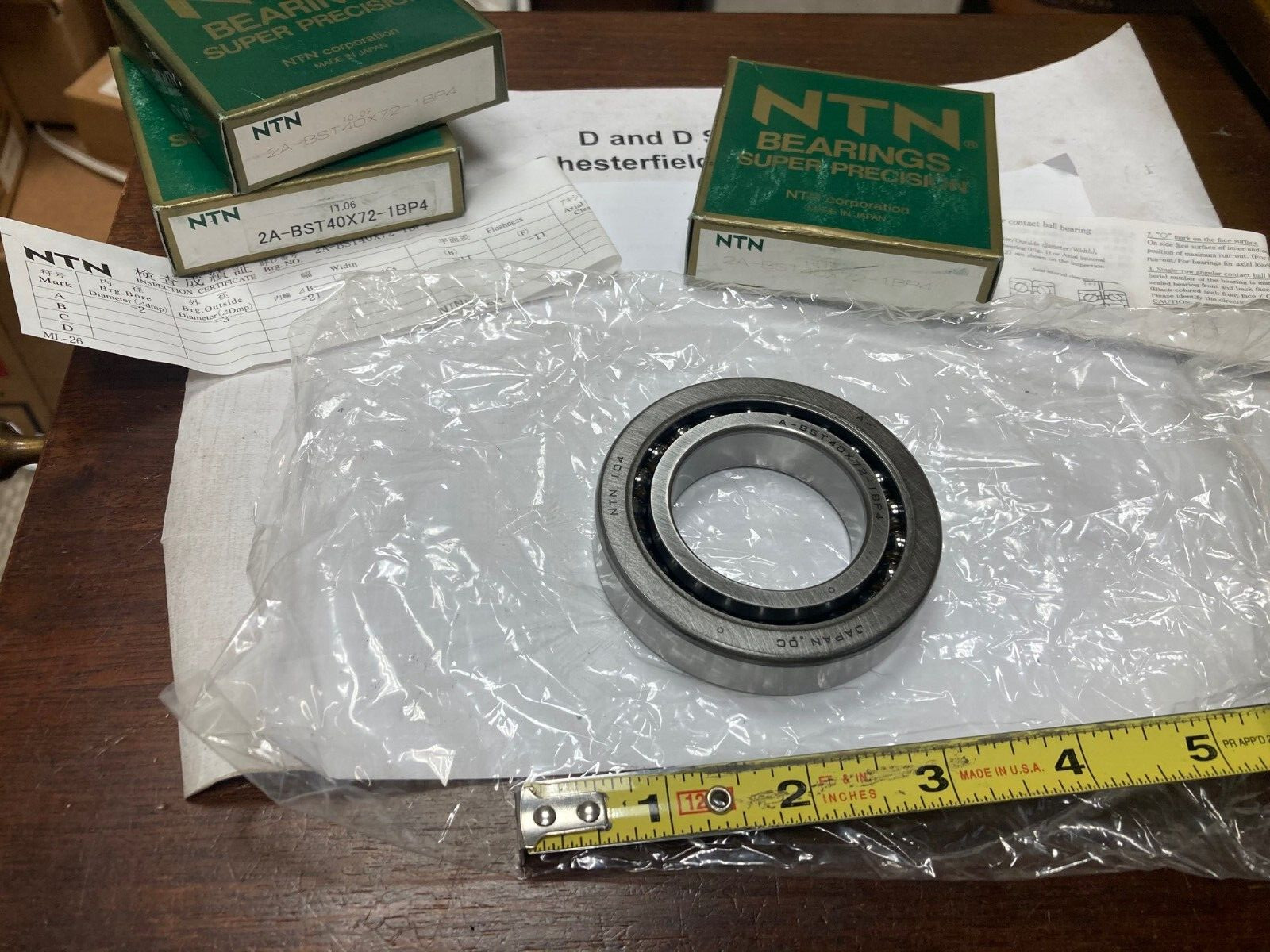 NTN 2A-BST40X72-1BP4, Ball Screw Support Bearing, 40mm Bore, 72mm OD, 15mm Wide