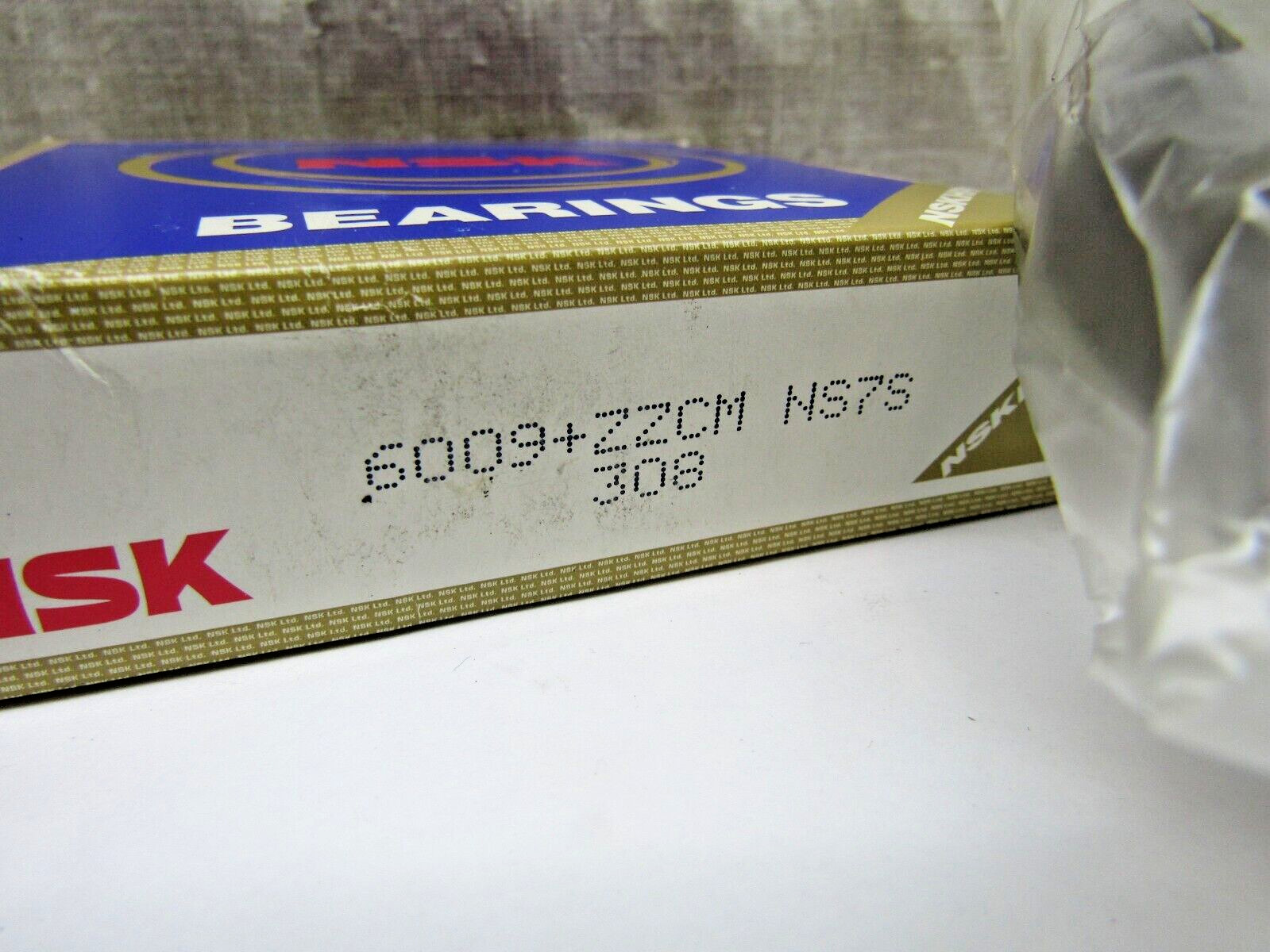 NSK 6009-ZZ 45 mm x 75 mm x 16 mm Shielded Bearing