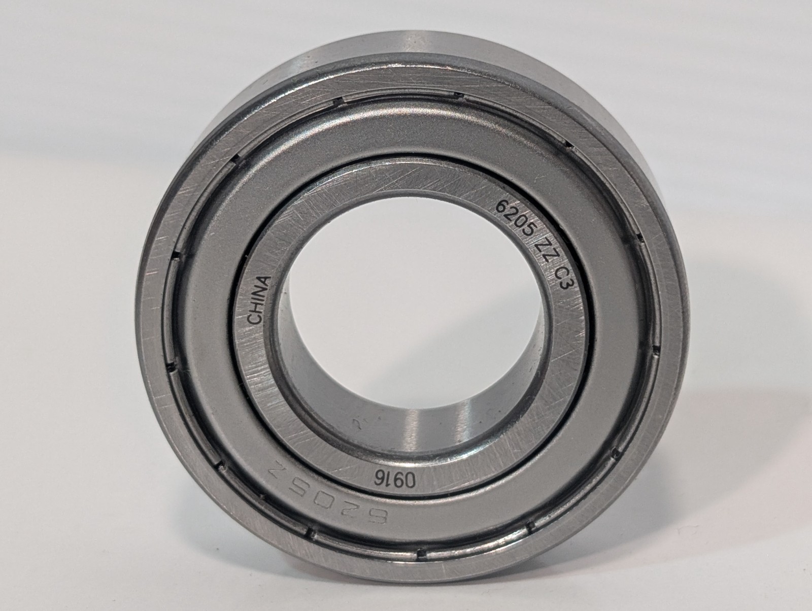 Lot of 2: unbranded 6205-ZZ-C3 metal single-row deep groove ball bearings