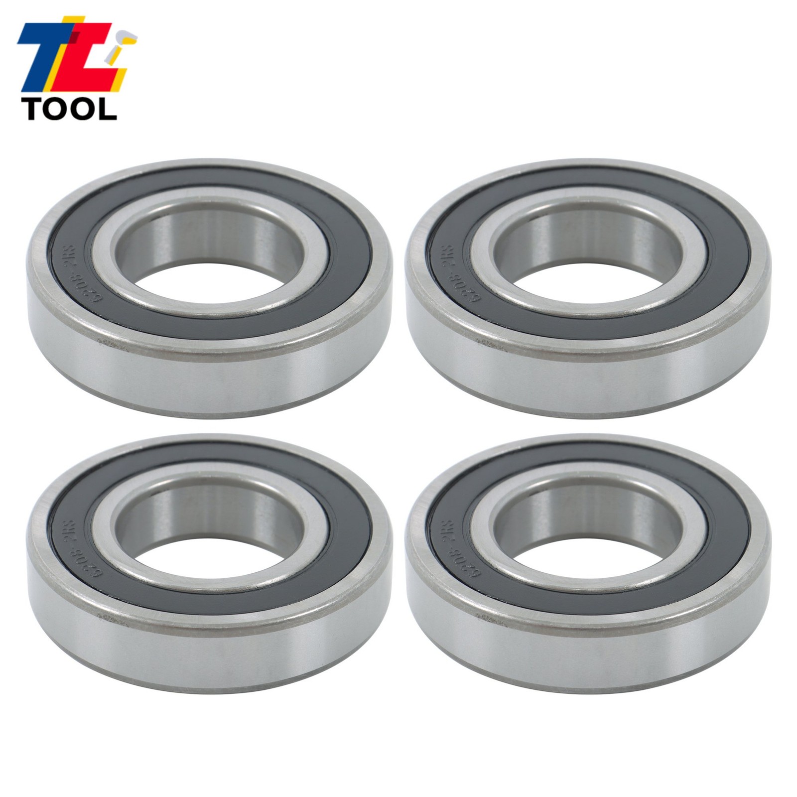 4pcs 6208-2RS 40x80x18mm Bearings Rubber Sealed Industrial