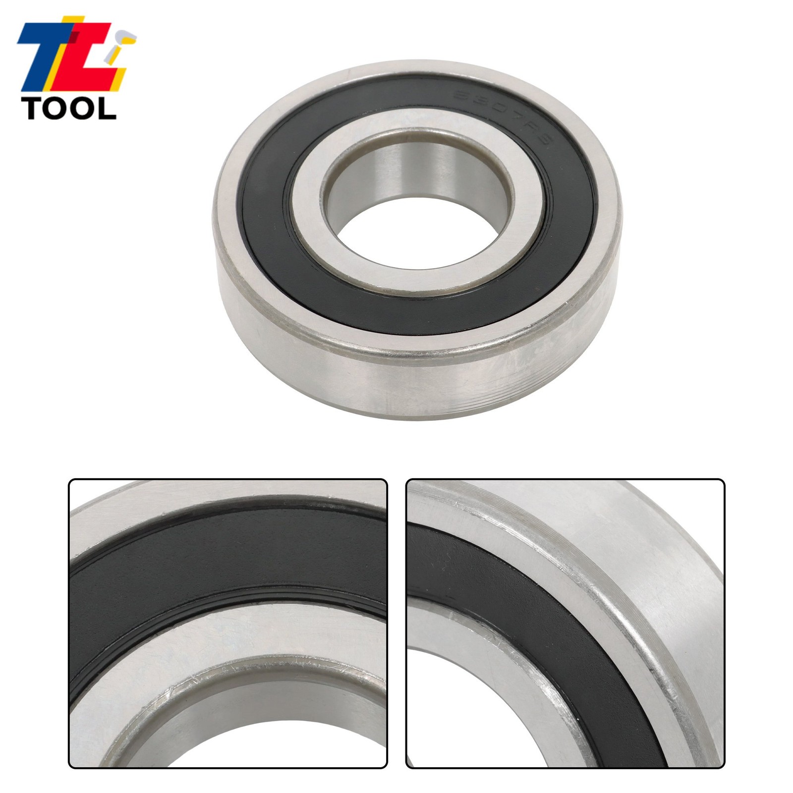 Industrial 6307-2RS Ball Bearing 2 Pack 35x80x21mm Rubber Seal
