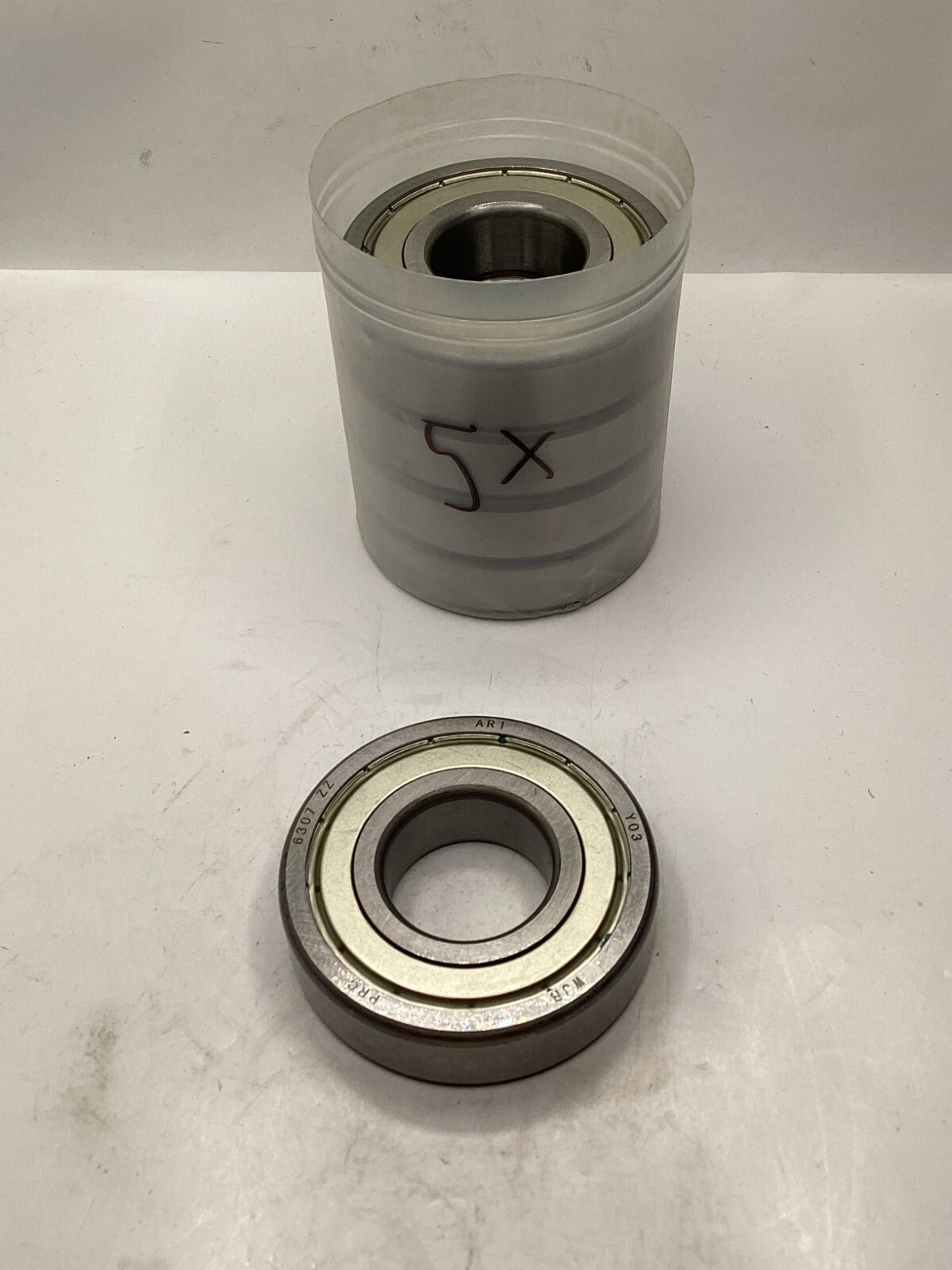 Pack of 5 WJB 6307-ZZ Ball Bearings Metal Shielded Silver