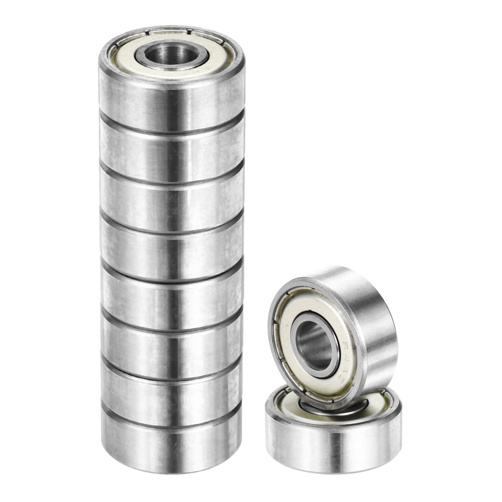 10pcs R4AZZ 1/4″ ID x 3/4″ OD x 9/32″ Height Z3 Ball Bearings Silver Tone