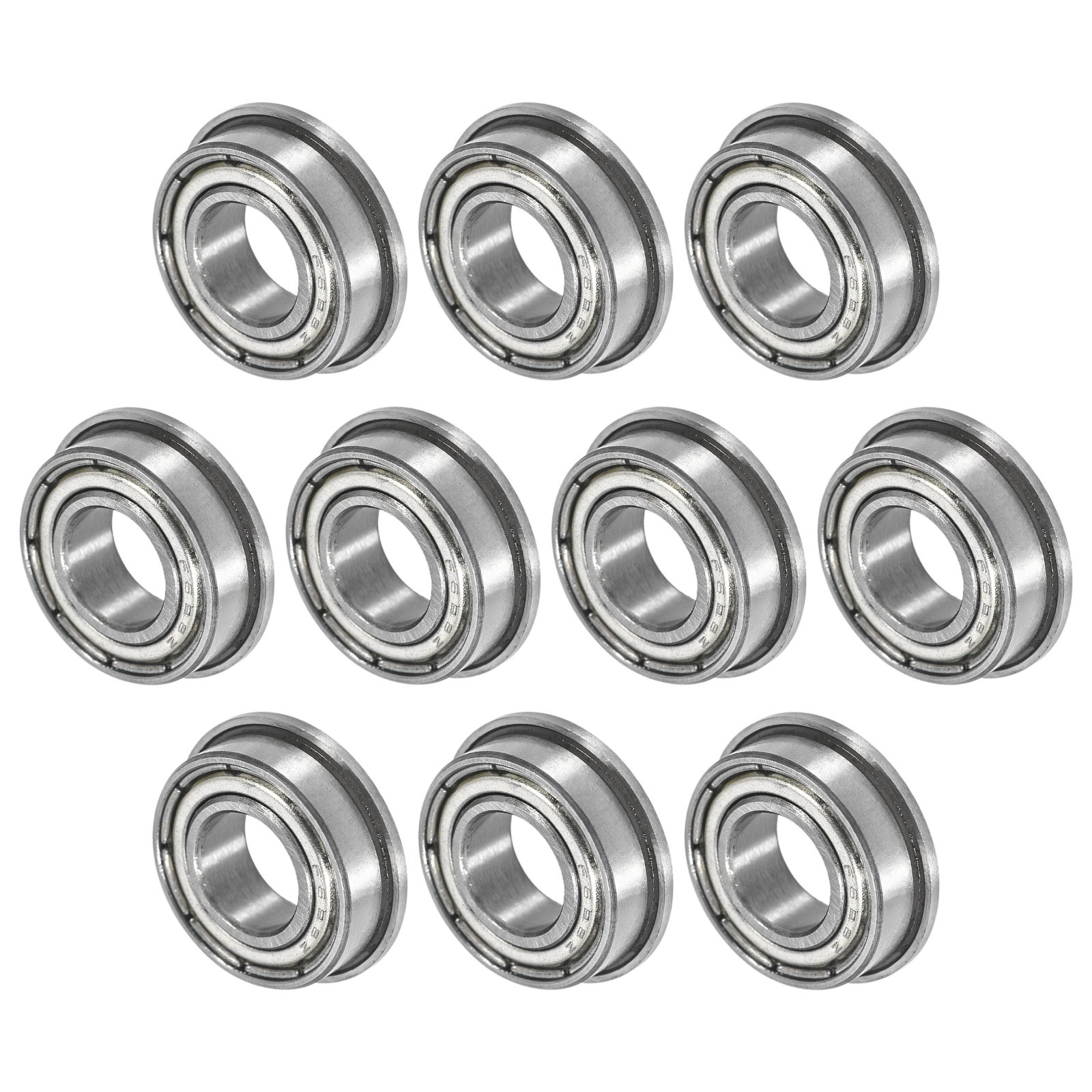 10pcs F688ZZ Ball Bearings with Flange, 8x16x5mm for Sealed Metal