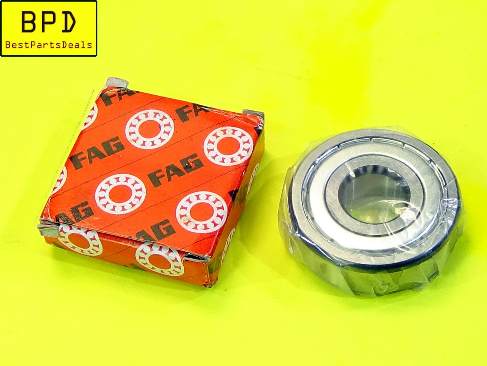 1x FAG Radial Deep Groove Ball Bearing 6302-2Z-L038