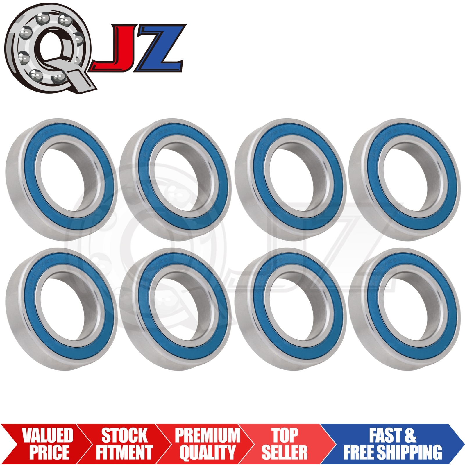 [Qty.8] New S6007-2RS Stainless Deep Groove Bearing [35mm ID x 62mm OD x 14mm W]