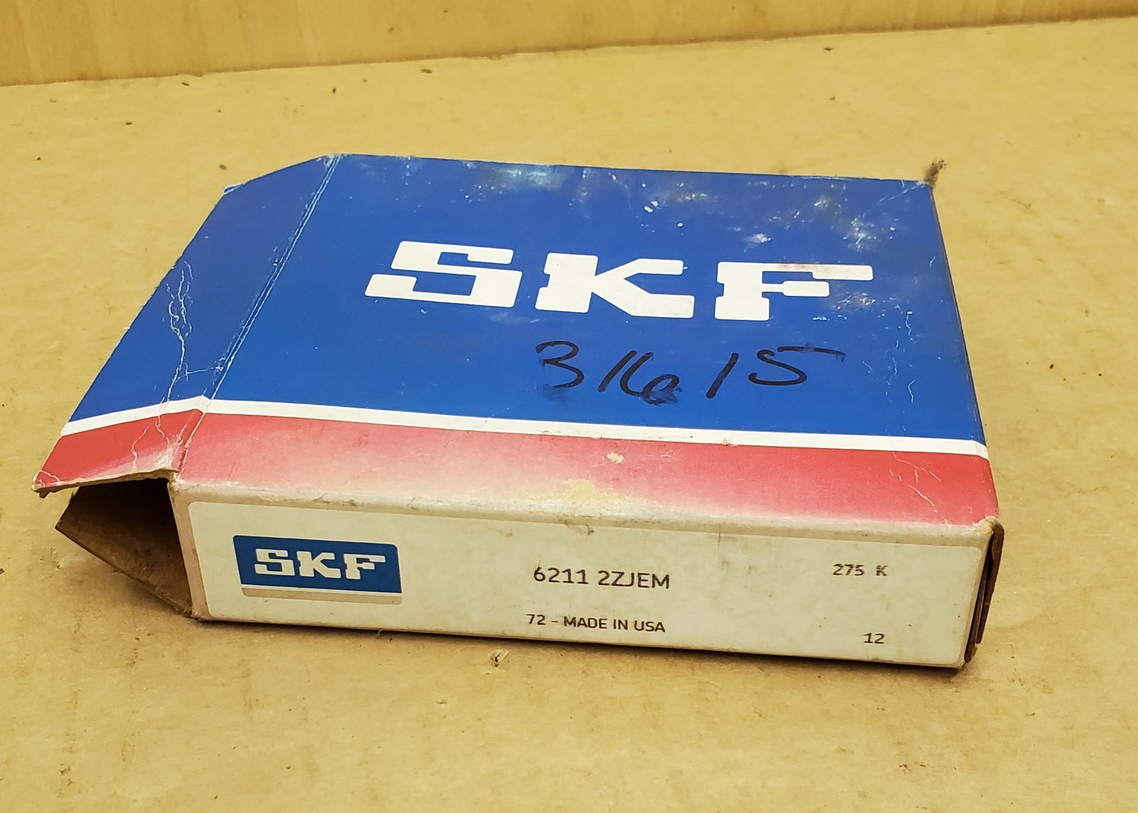 SKF 6211-2ZJEM Ball Roller Bearing w/ Double Metal Shield – NEW in Box