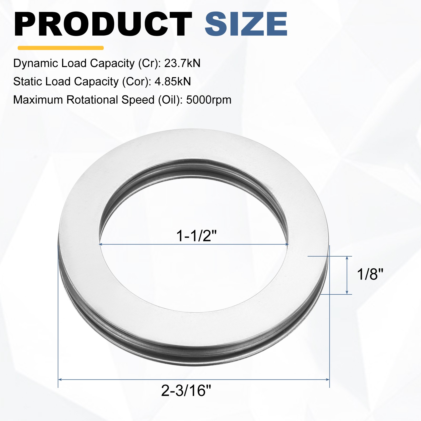 4pack NTA2435 Needle Roller Thrust Bearings with Washers 1-1/2″x2-3/16″x1/8″
